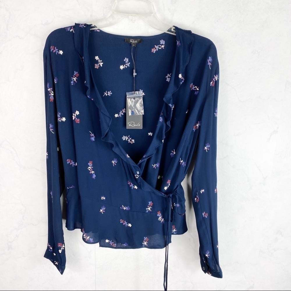 [Rails] Simone Floral Ruffle Wrap Blouse - Picture 5 of 8